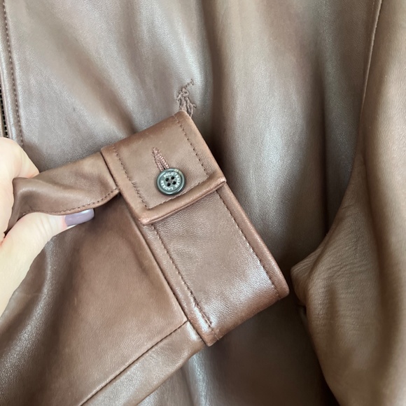 Polo Ralph Lauren Brown Leather Jacket - Picture 4 of 4